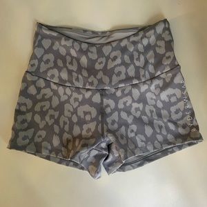 Gray leopard Ryderwear scrunch butt shorts
